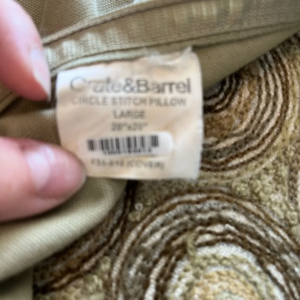 Crate & Barrel Circle Stitch Pillow Covers (2)